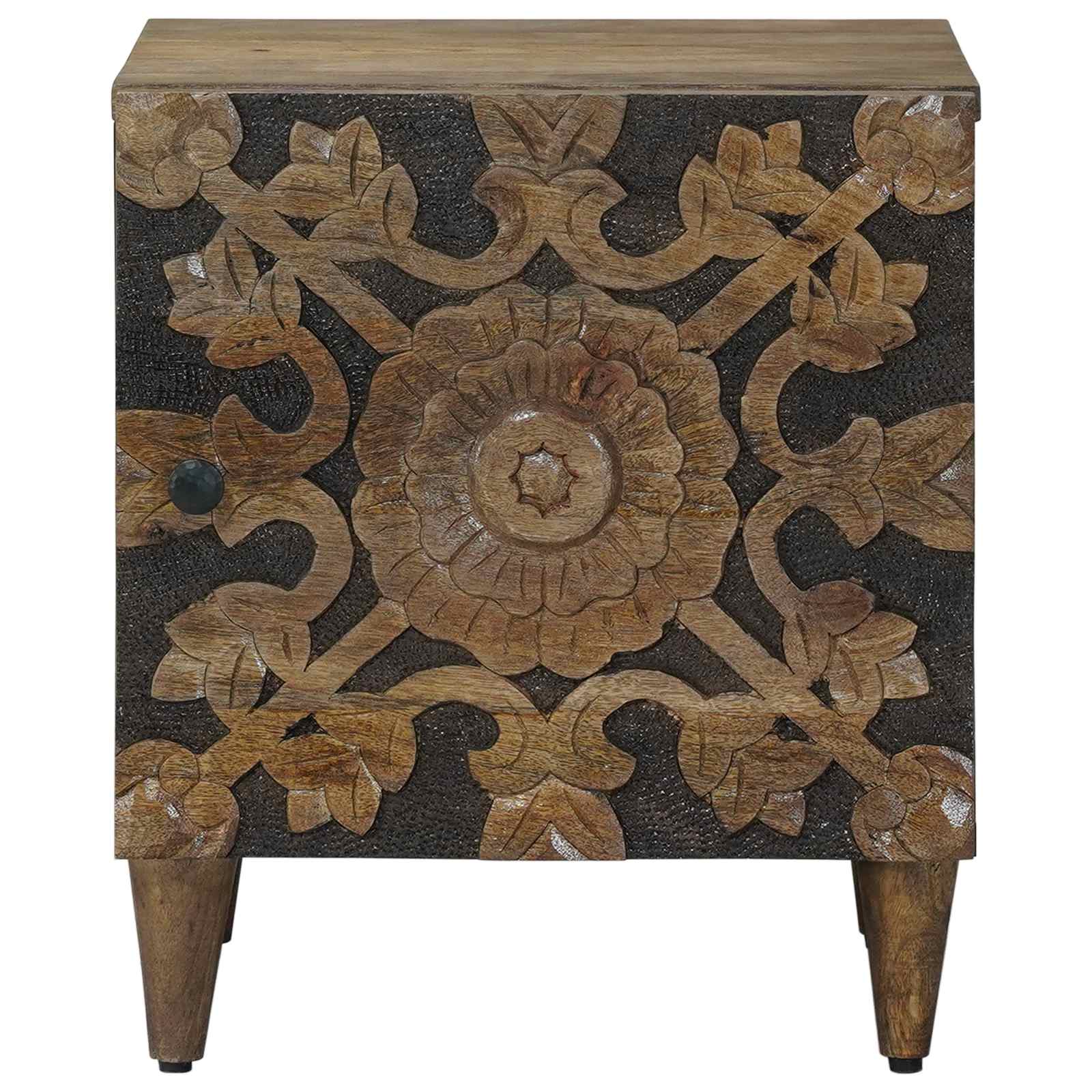 Noćni ormar 2 pcs Smeđa 40 x 33,5 x 46 cm Čvrsto drvo manga