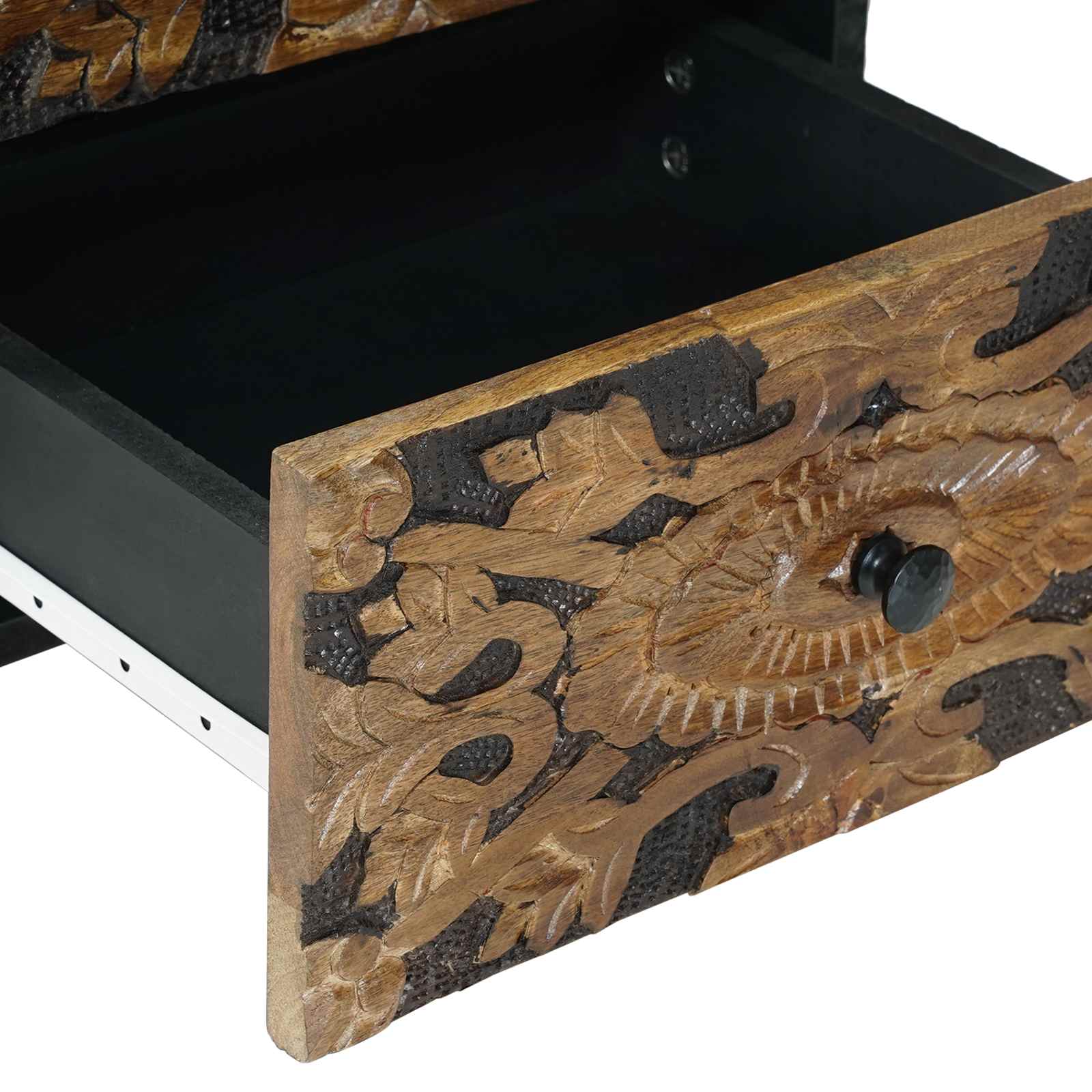 Noćni ormar 2 pcs Smeđa 40 x 33,5 x 46 cm Čvrsto drvo manga