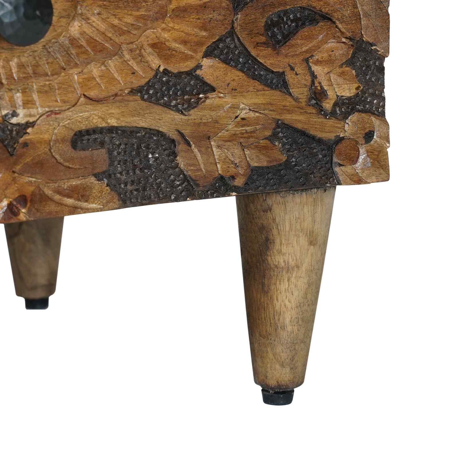 Noćni ormar 2 pcs Smeđa 40 x 33,5 x 46 cm Čvrsto drvo manga