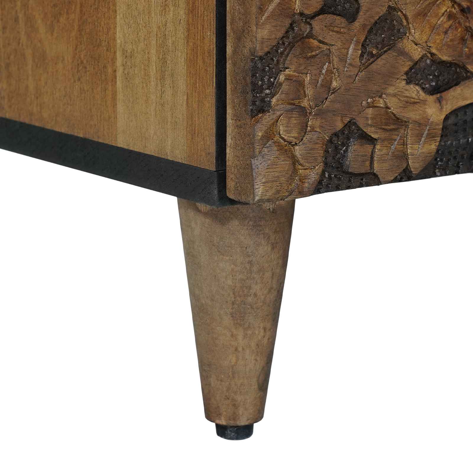 TV ormar s ladicama Smeđa 100 x 33,5 x 46 cm Čvrsto drvo manga