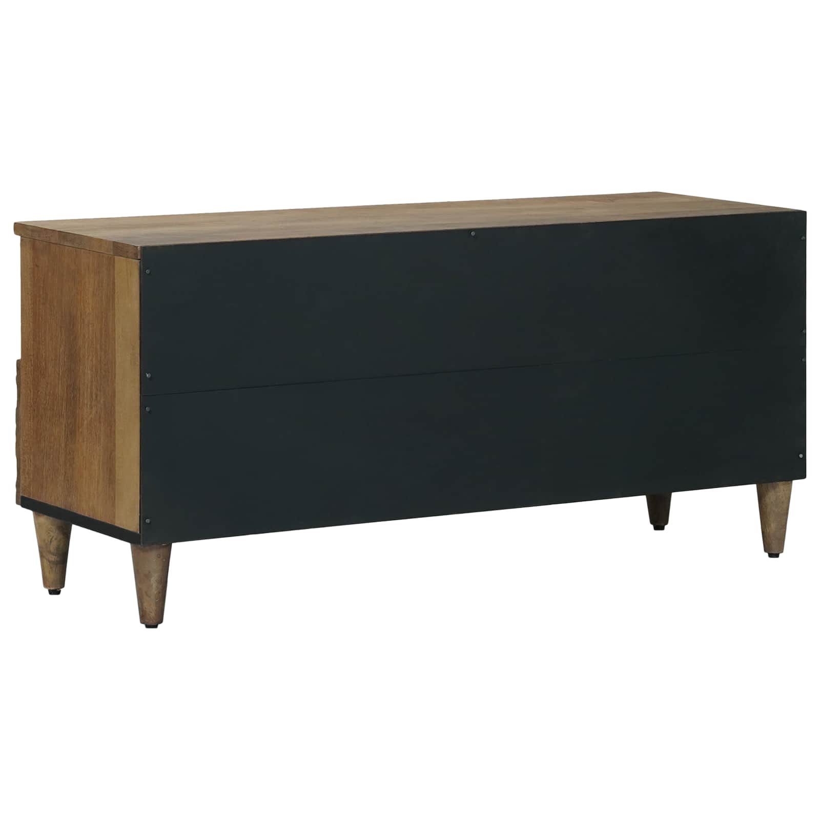 TV ormar s ladicama Smeđa 100 x 33,5 x 46 cm Čvrsto drvo manga