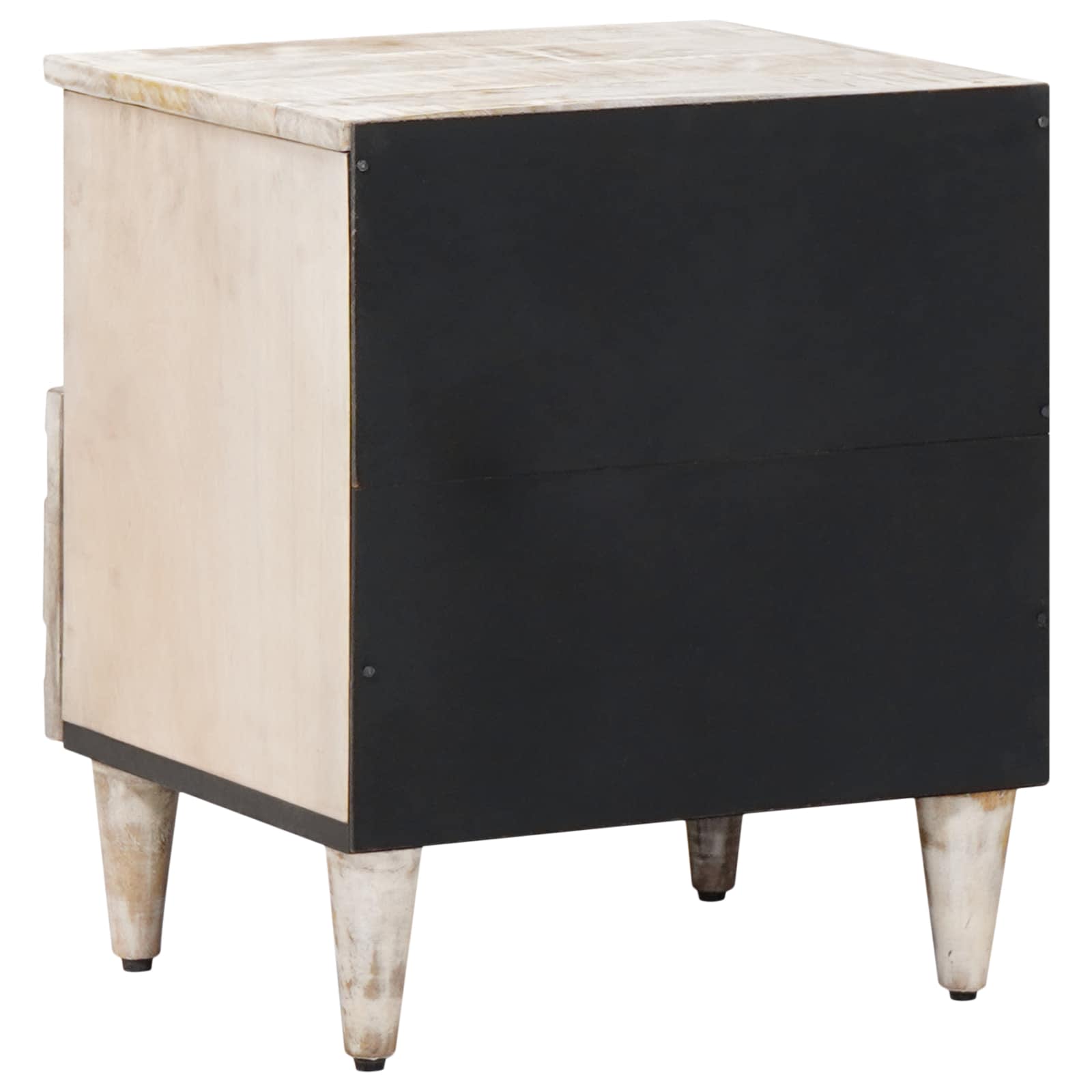 Ormar za krevet 2 pcs Bijelo 40 x 33 x 46 cm Čvrsto drvo manga