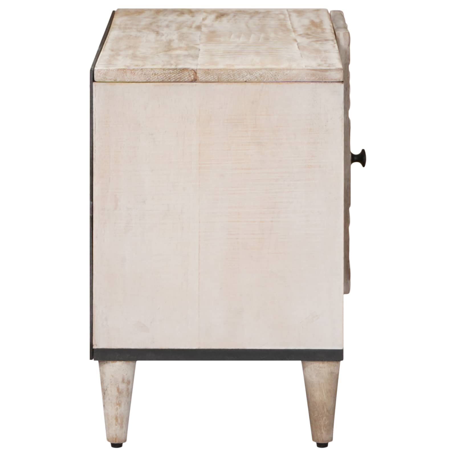 TV ormar s policom Bijelo 80 x 31,5 x 46 cm Čvrsto drvo manga