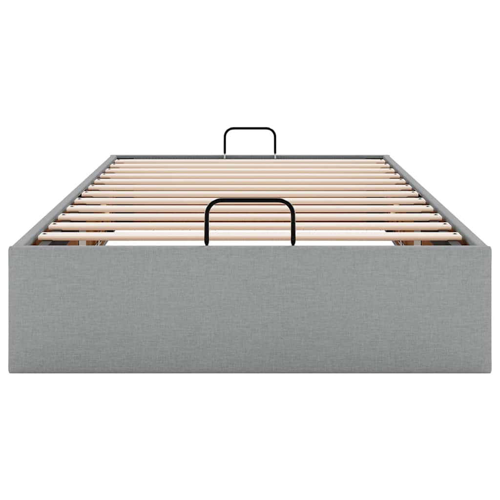 Okvir za krevet bez madraca svjetlosivi 80x200 cm od tkanine