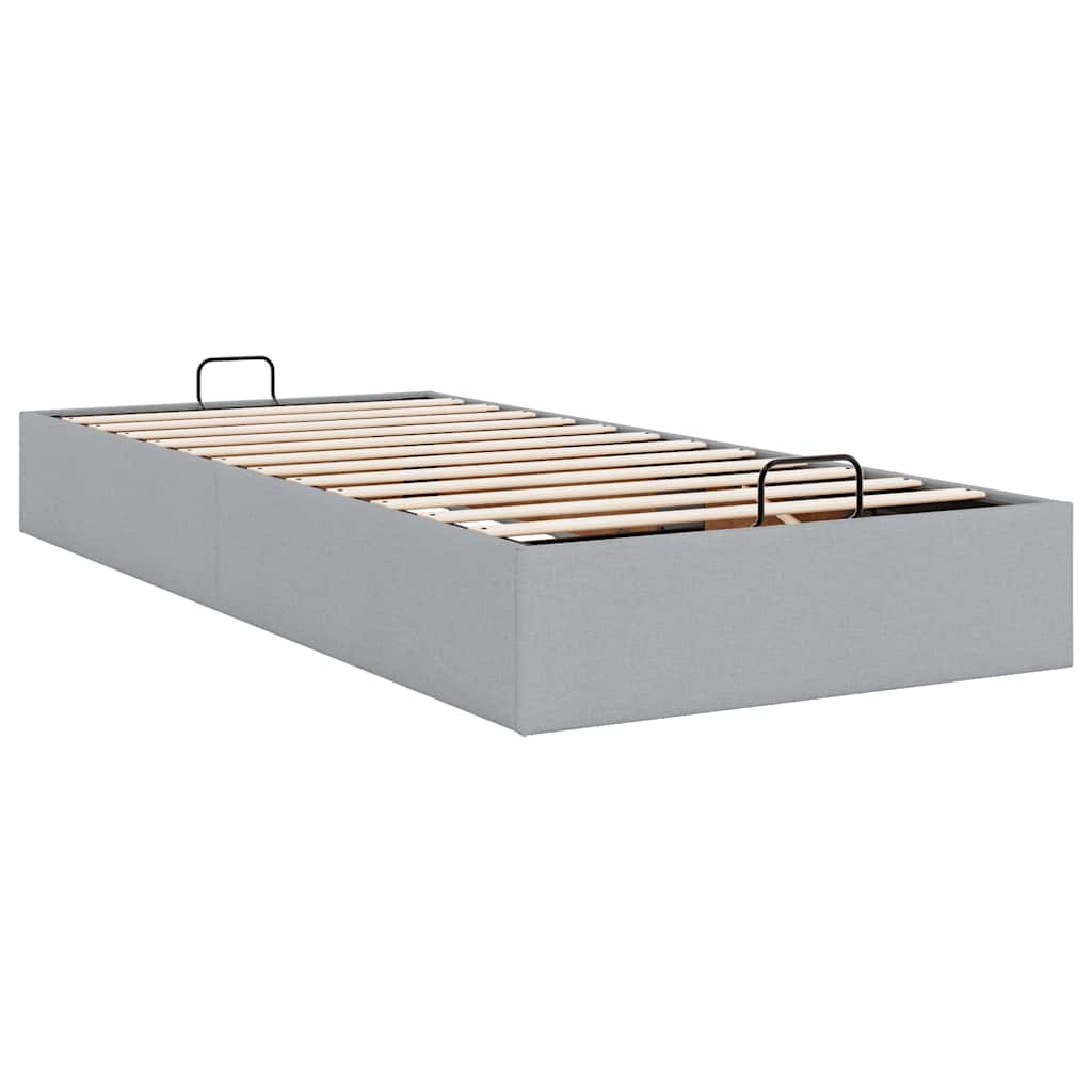 Okvir za krevet bez madraca svjetlosivi 80x200 cm od tkanine