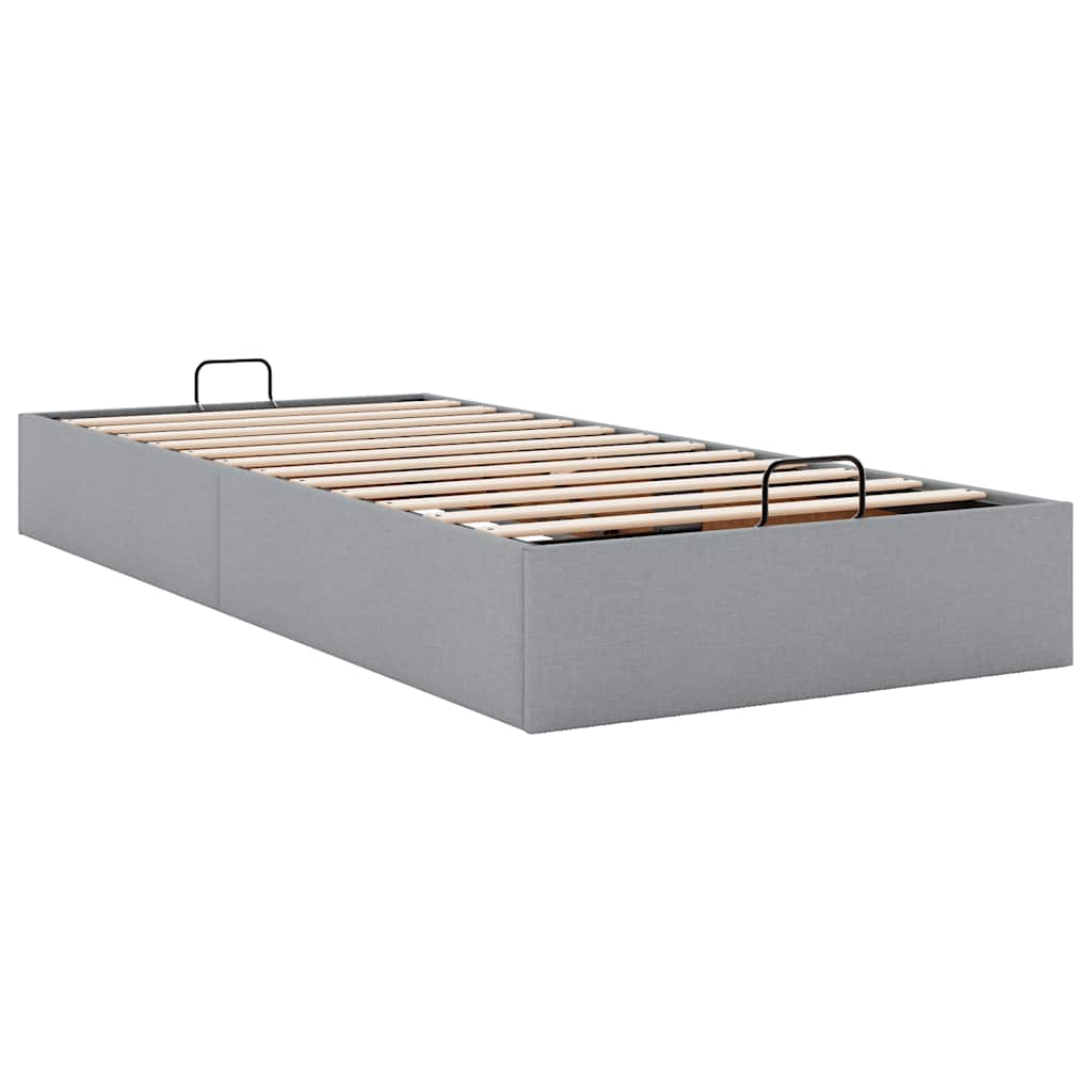Okvir kreveta bez madraca svjetlosivi 90x200 cm od tkanine