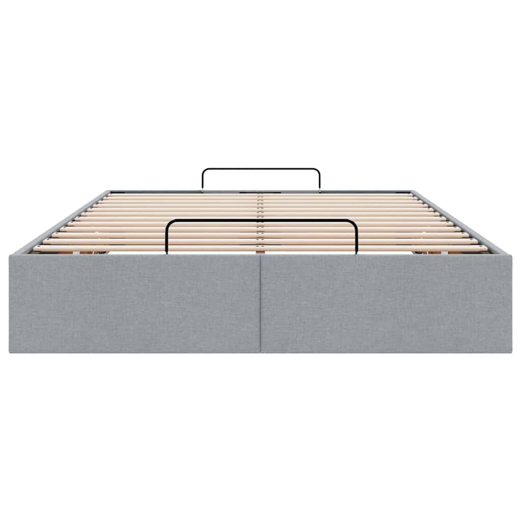 Okvir za krevet bez madraca svjetlosivi 120x190 cm od tkanine
