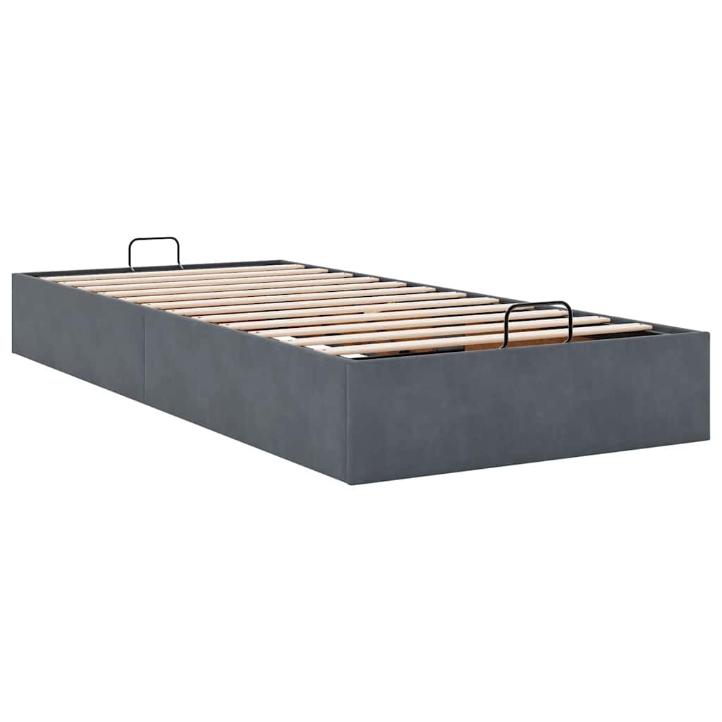 Okvir za krevet bez madraca tamnosivi 80x200 cm baršunasti