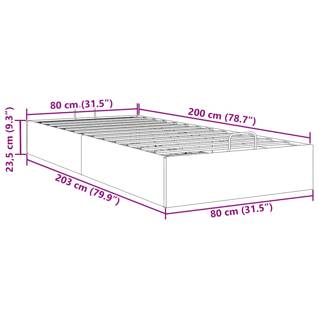 Okvir za krevet bez madraca tamnoplavi 80x200 cm baršunasti