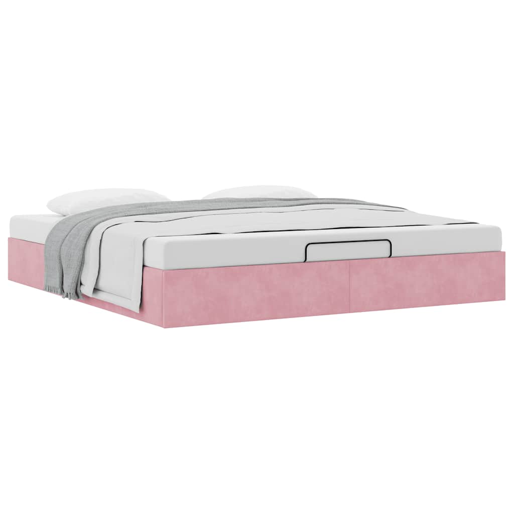 Otomanski okvir kreveta bez madraca 90 x 200 cm baršunasti