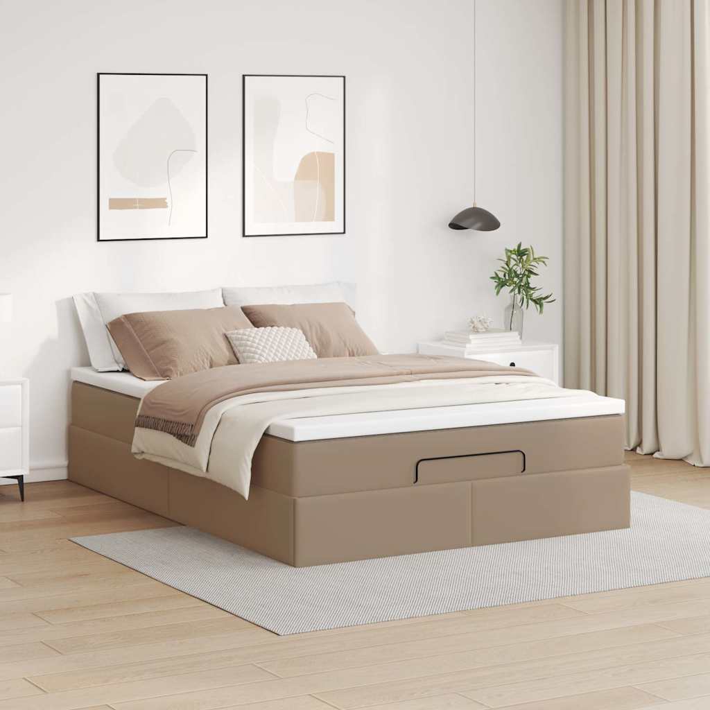 Otomanski krevet s madracem cappuccina 140x190cm umjetna koža