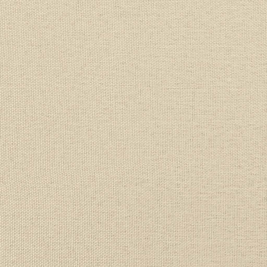 Otomanski krevet s madracem krem 180x200cm od tkanine