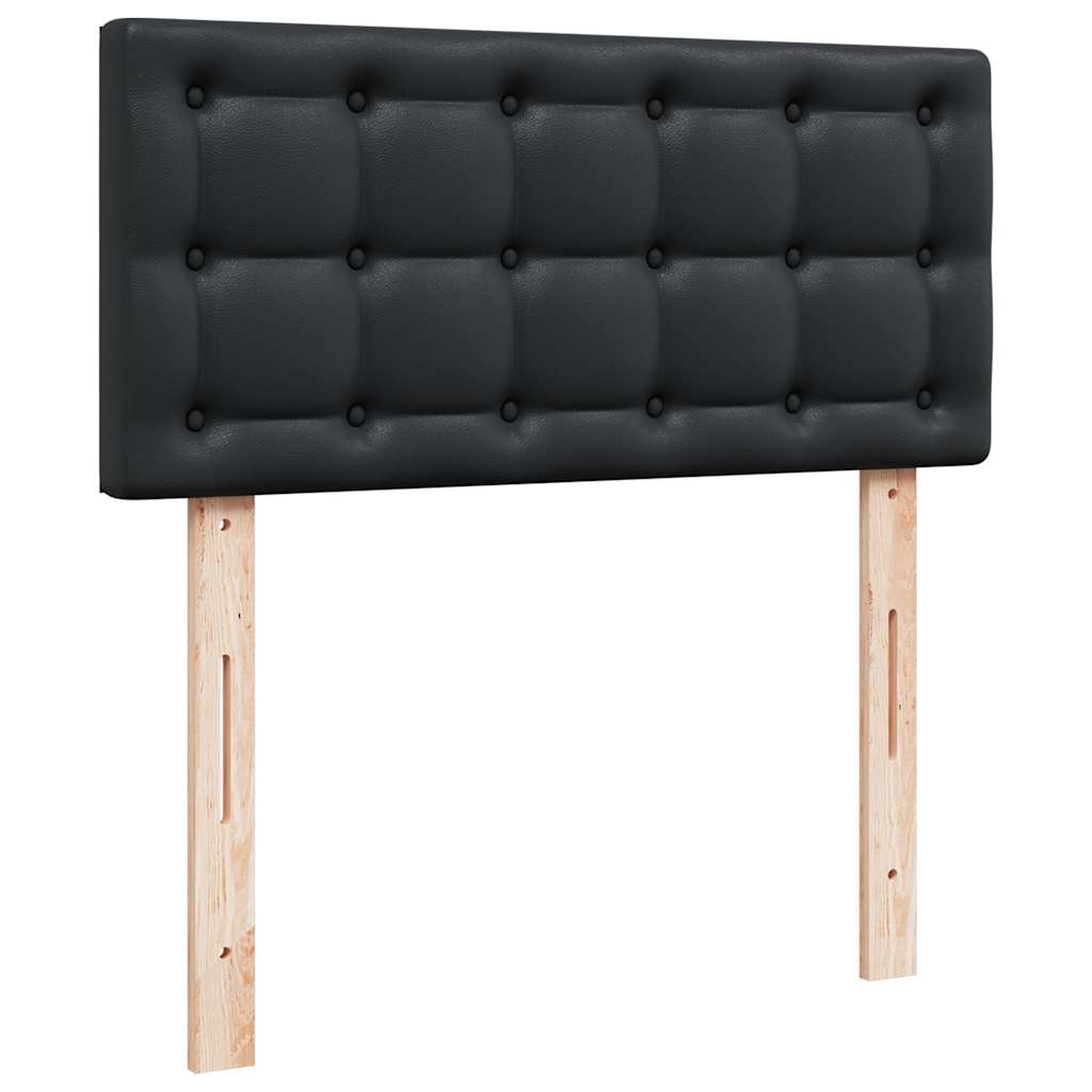 Otomanski krevet s madracem crni 90x200 cm umjetna koža