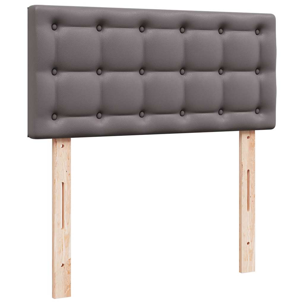 Otomanski krevet s madracem sivi 100x200 cm umjetna koža