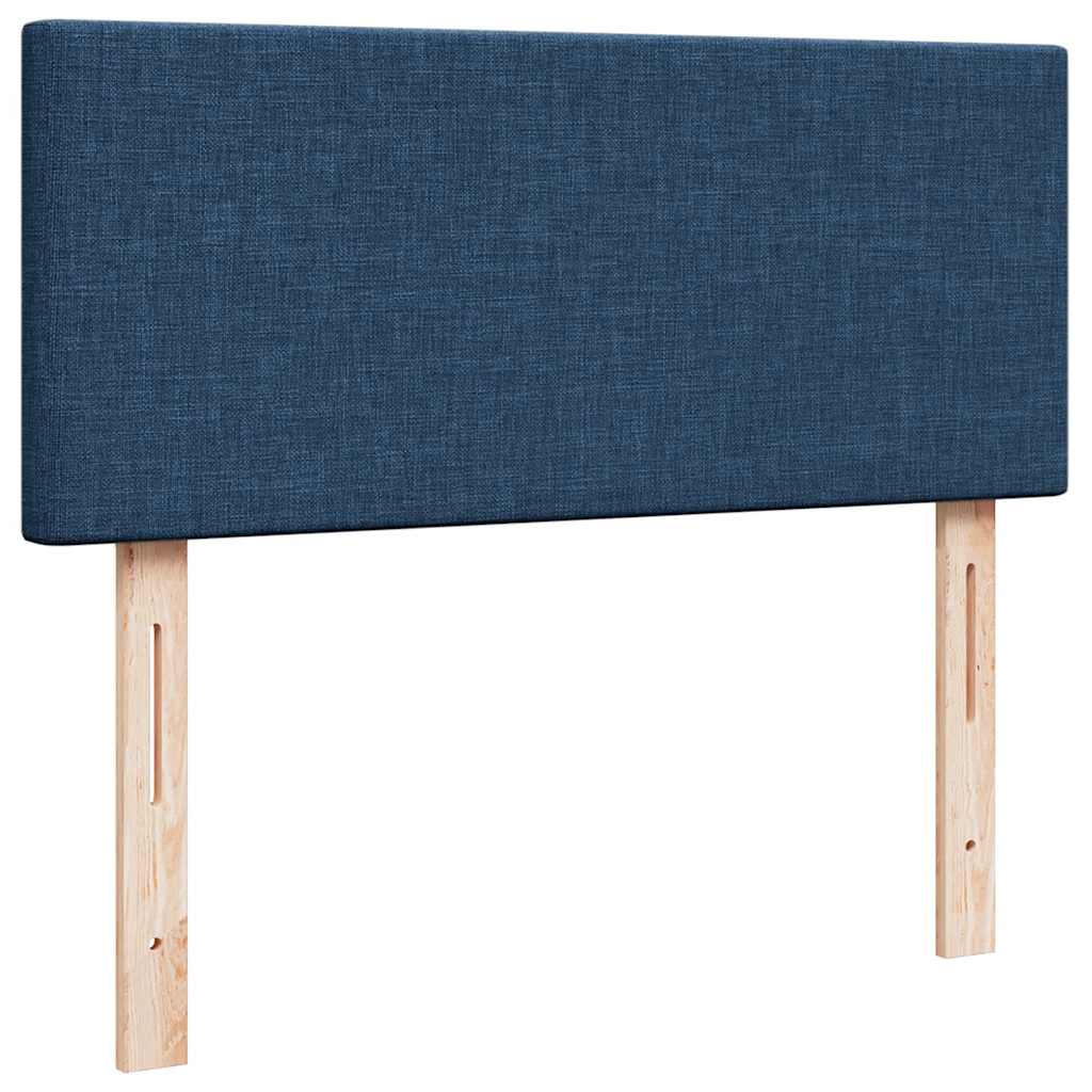 Otomanski okvir kreveta s madraca plavi 120x190 cm od tkanine