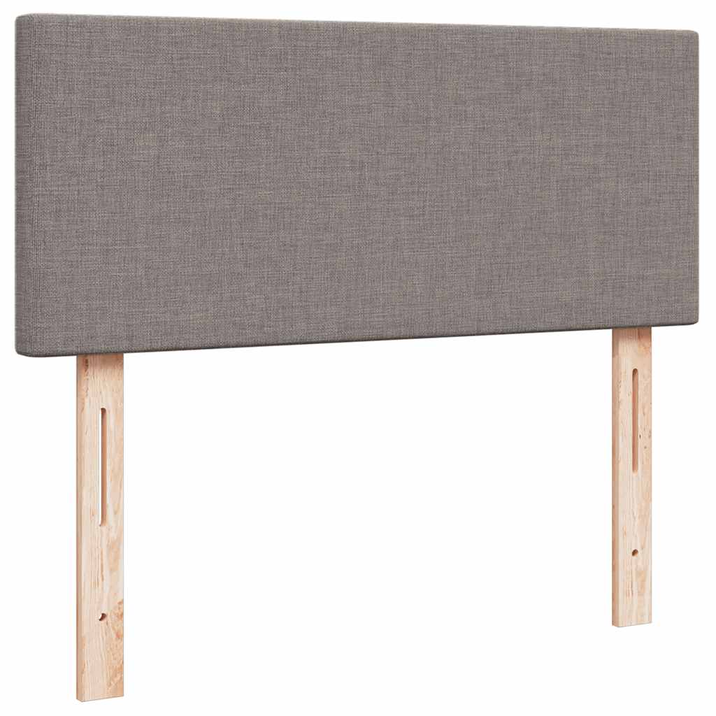 Otomanski okvir kreveta s madraca smeđesivi 120x200cm tkanine