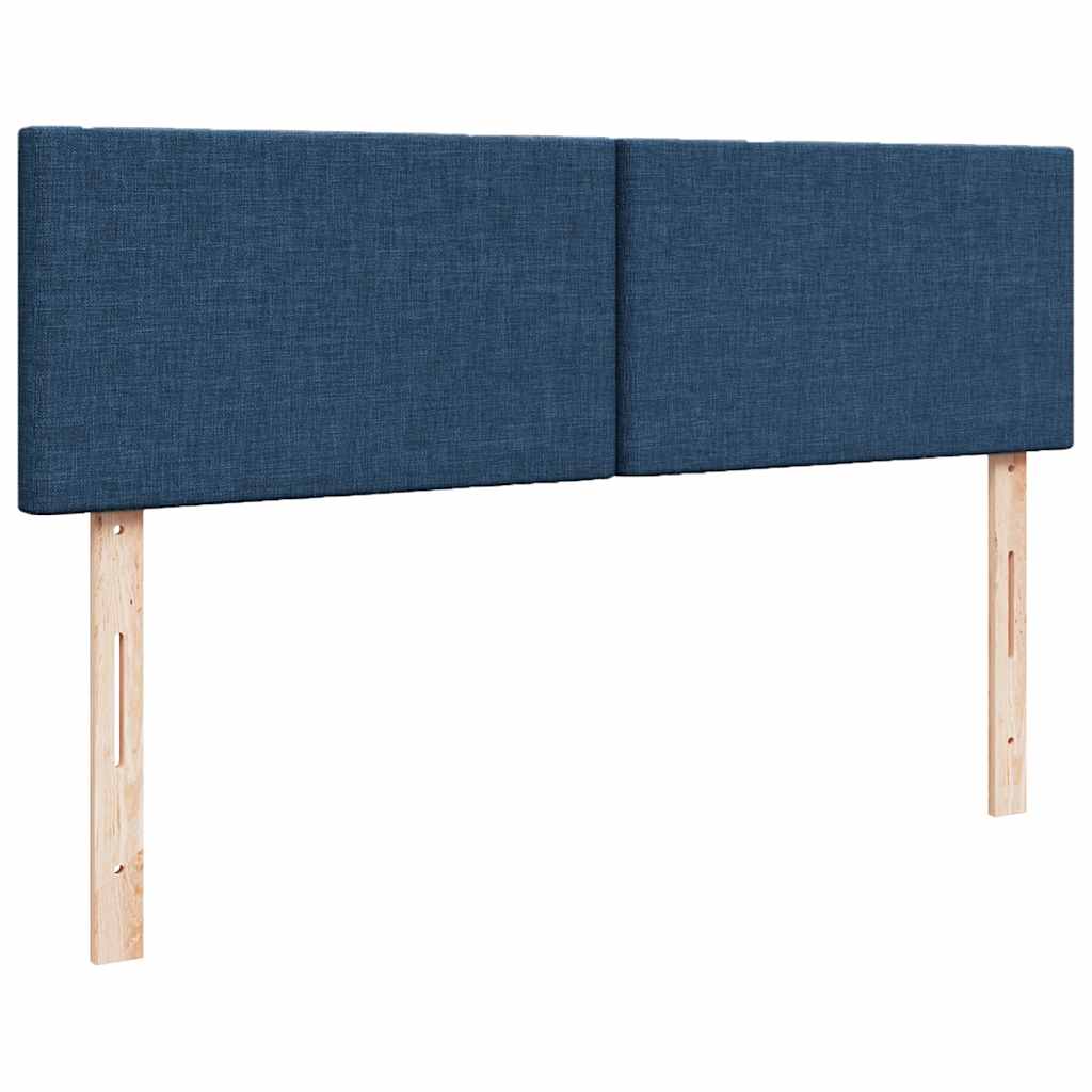 Otomanski krevet s madracem plavi 140x190cm od tkanine