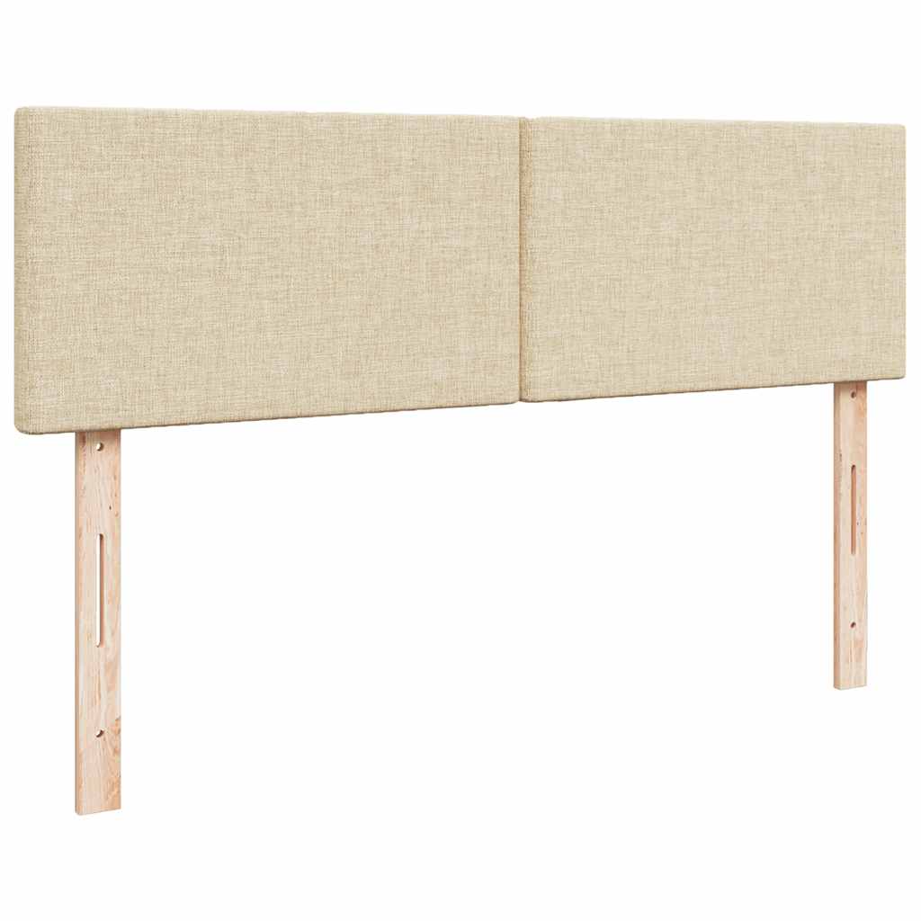 Otomanski krevet s madracem krem 140x200 cm tkanine