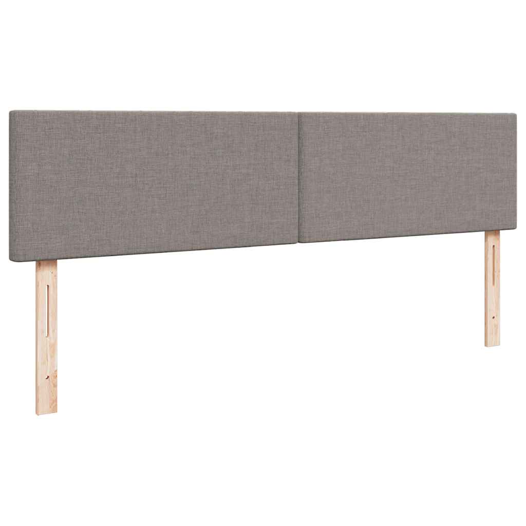 Otomanski krevet s madracem smeđesivi 200x200 cm tkanine