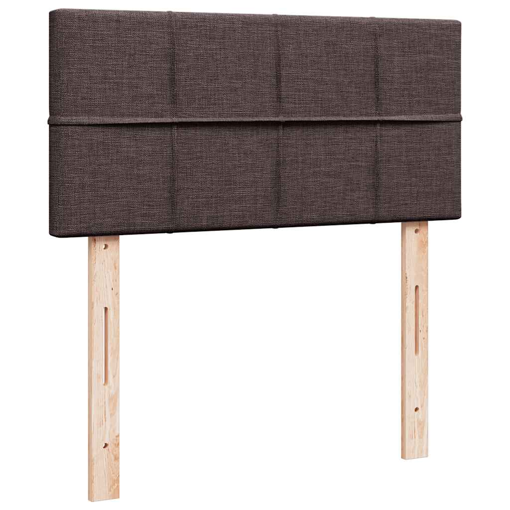Otomanski krevet s madracem tamnosmeđi 90x200 cm tkanine
