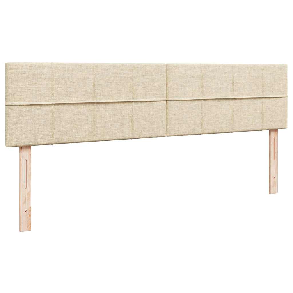 Otomanski krevet s madracem krem 180x200cm od tkanine