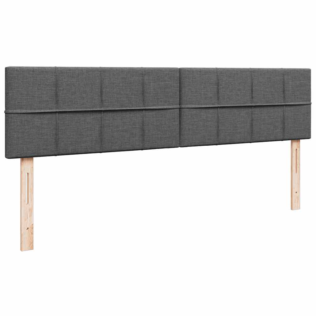 Otomanski krevet s madracem tamnosivi 200x200 cm od tkanine