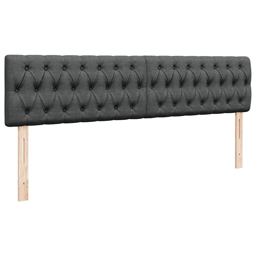 Otomanski krevet s madracem tamnosivi 200x200 cm od tkanine