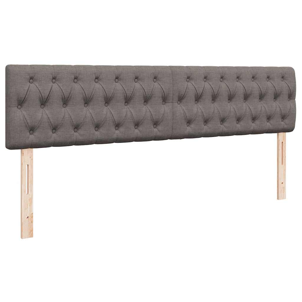 Otomanski krevet s madracem smeđesivi 200x200 cm tkanine