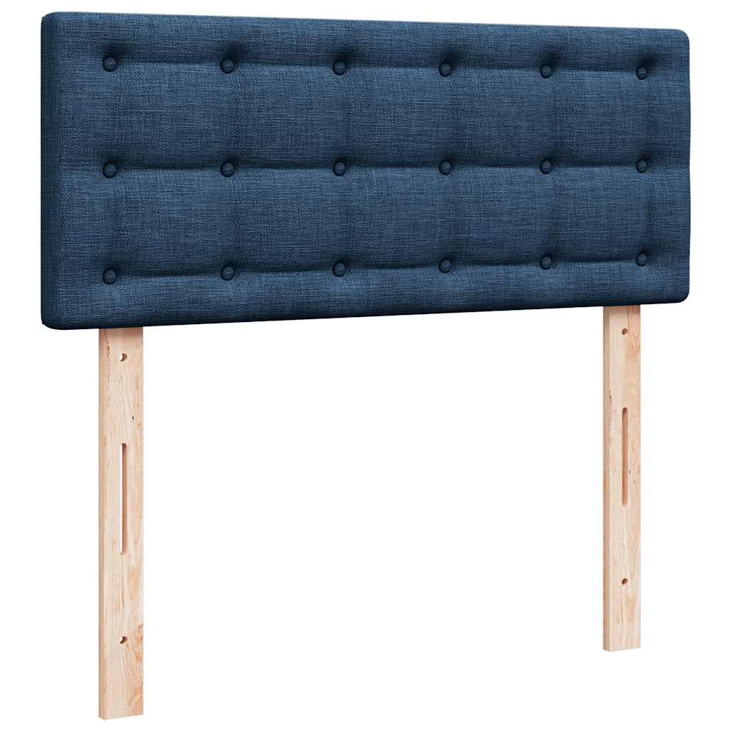 Otomanski okvir kreveta s madraca plavi 120x190 cm od tkanine