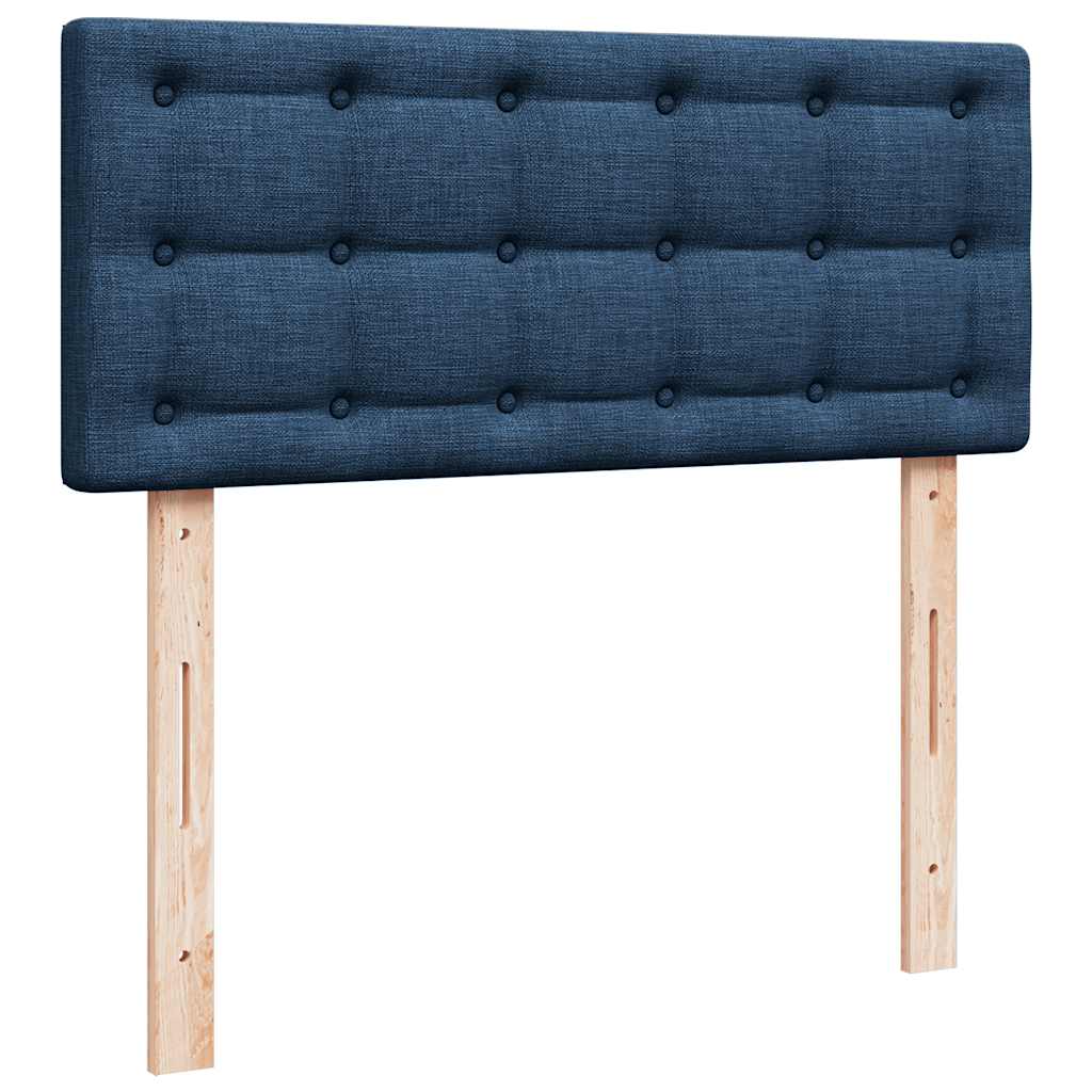 Otomanski krevet s madracem plavi 120x200 cm tkanine