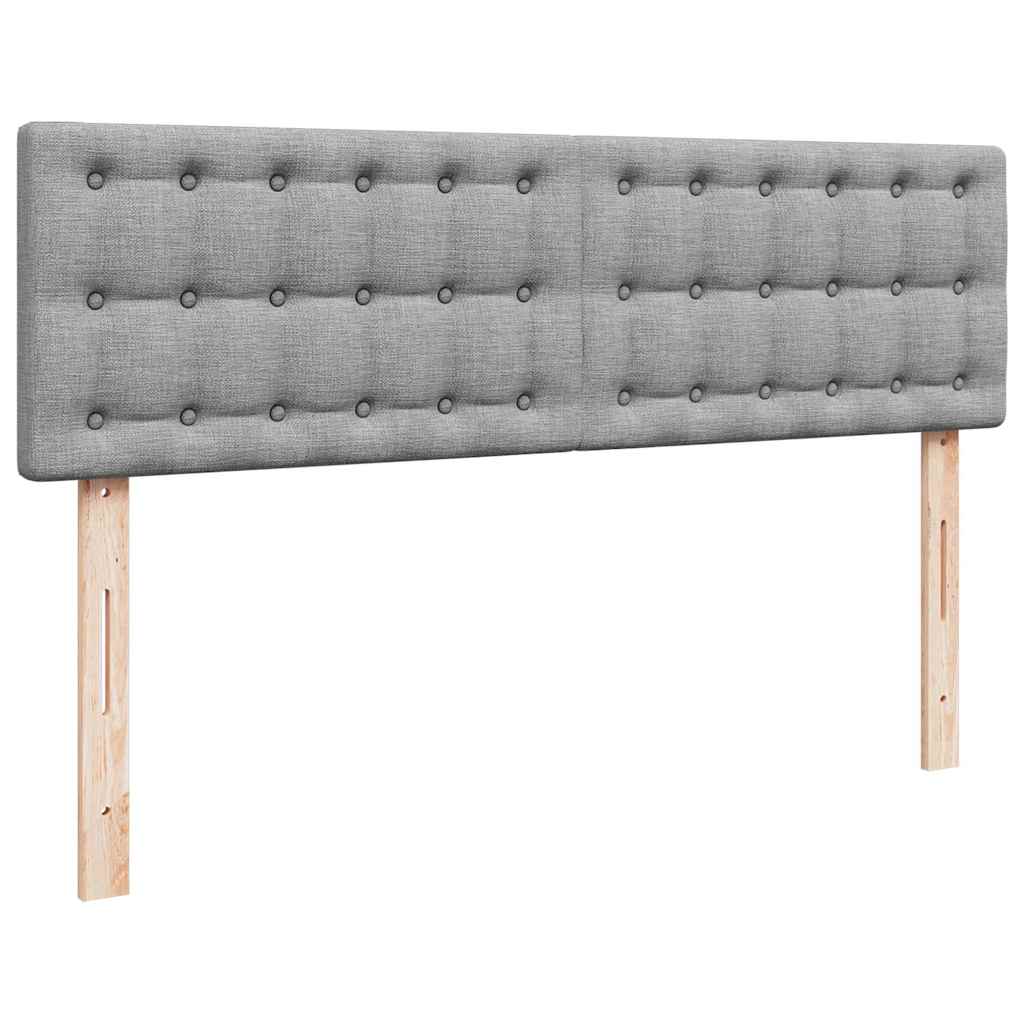 Otomanski krevet s madracem svijetlosivi 140x190 cm od tkanine
