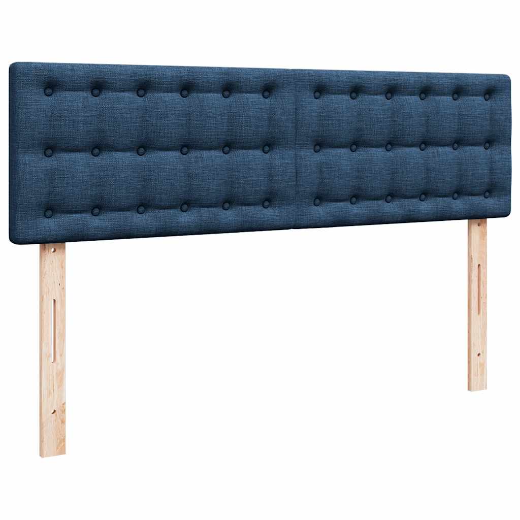 Otomanski krevet s madracem plavi 140x190cm od tkanine