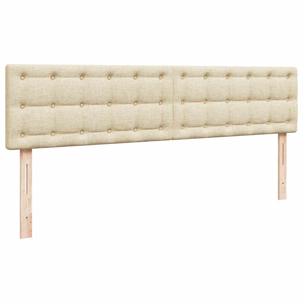 Otomanski krevet s madracem krem 160x200 cm od tkanine