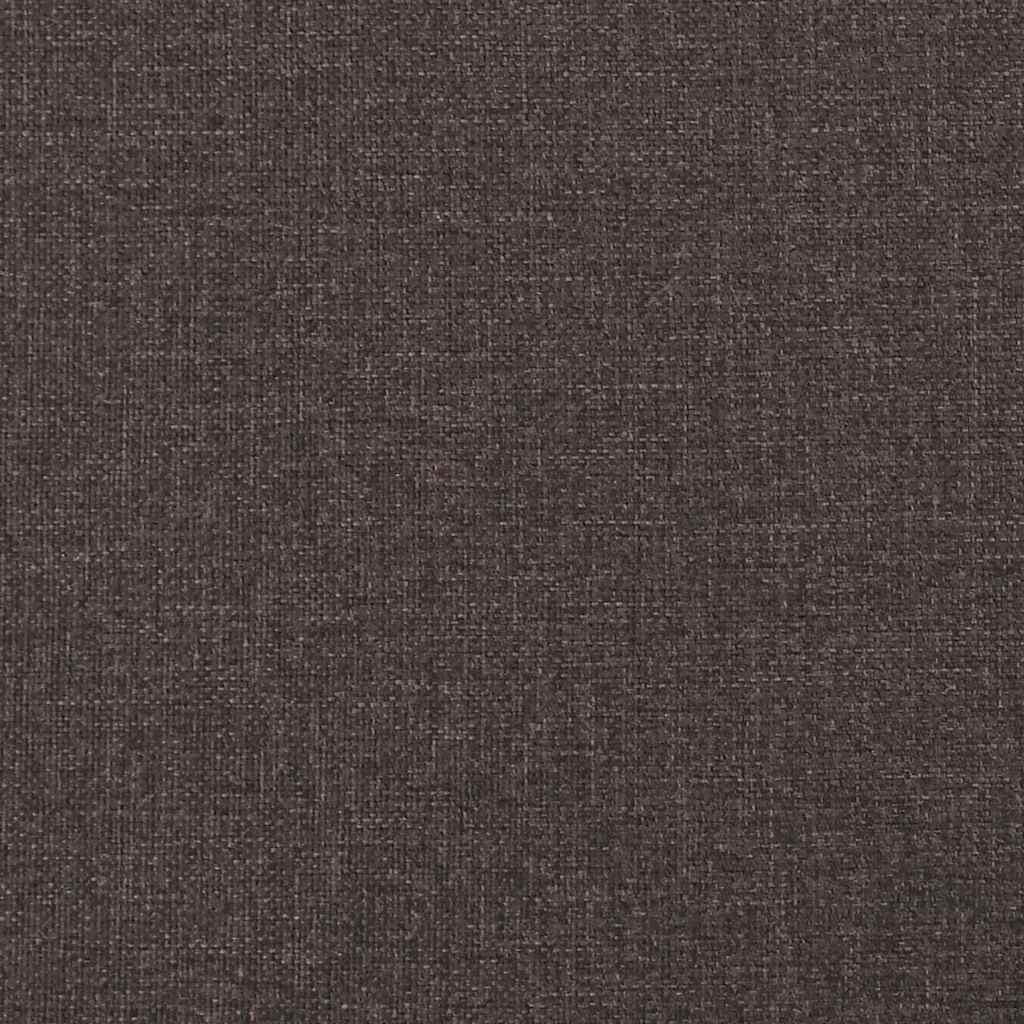 Otomanski krevet s madracem tamnosmeđi 200x200 cm tkanine