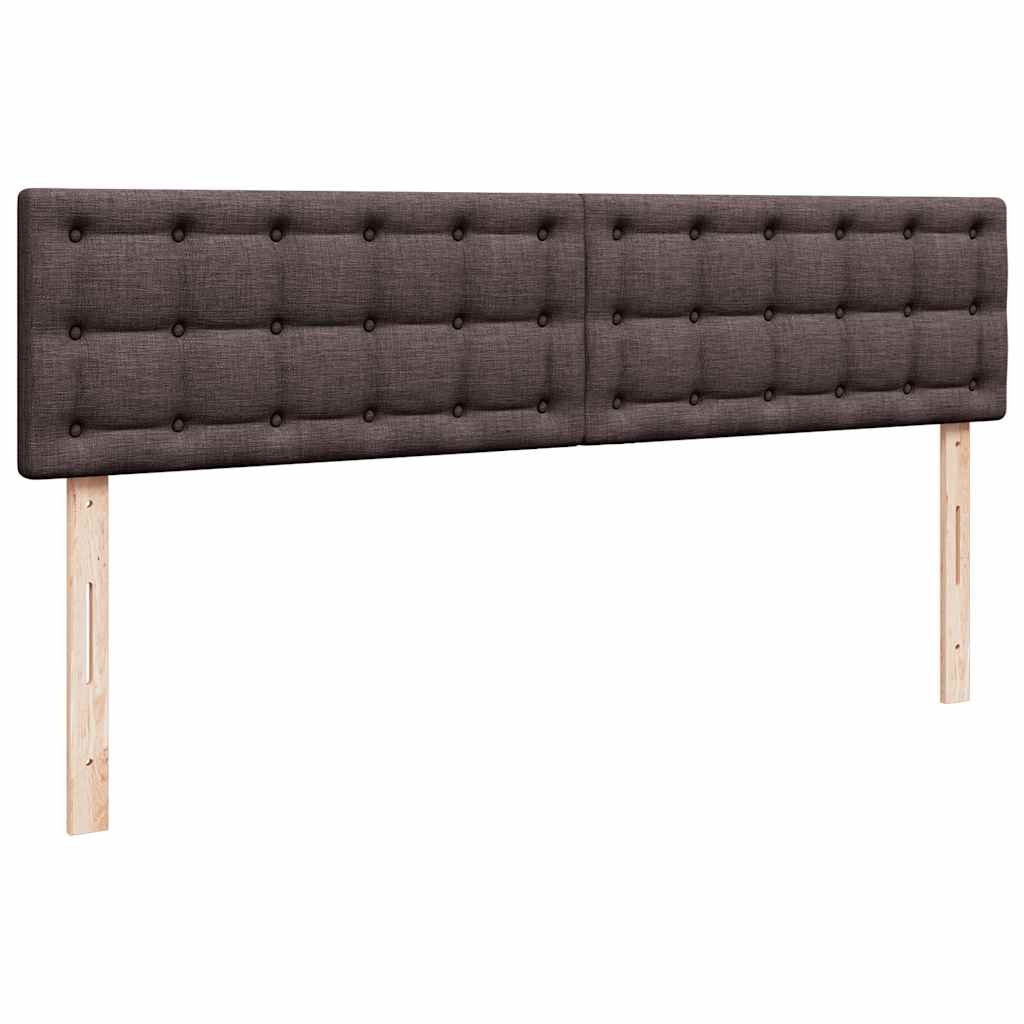 Otomanski krevet s madracem tamnosmeđi 200x200 cm tkanine