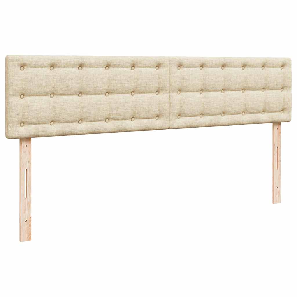 Otomanski krevet s madracem krem 200x200 cm tkanine