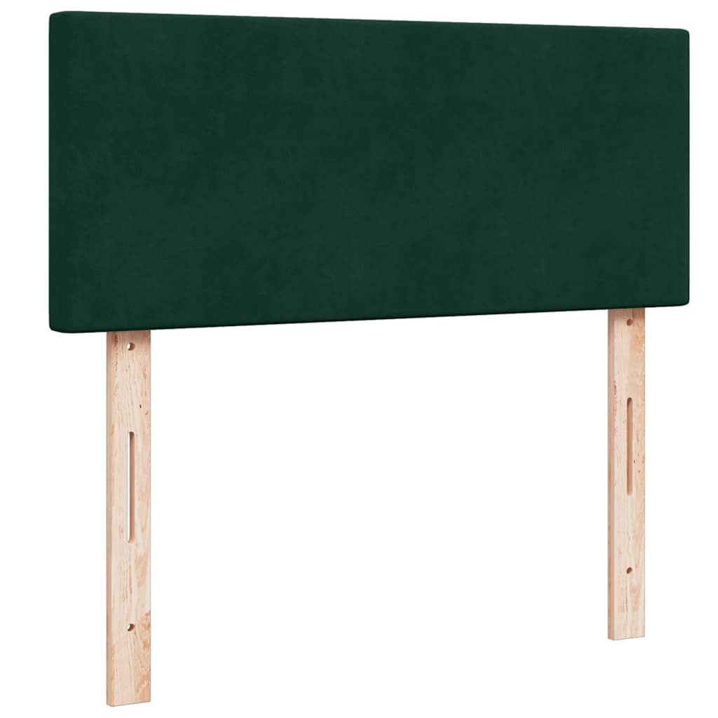Otomanski krevet s madracem tamnozeleni 120x200 cm baršunasti