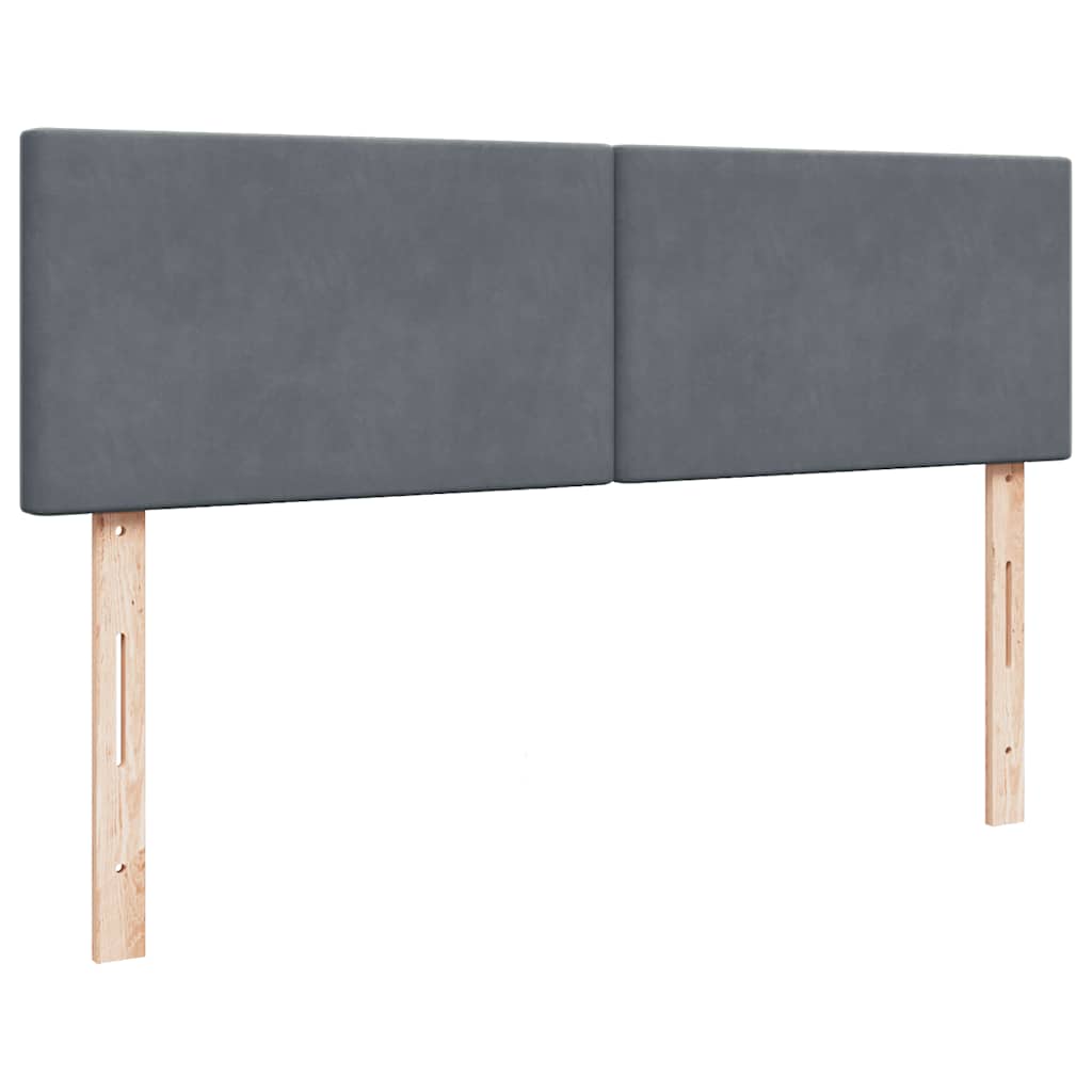 Otomanski krevet s madracem tamnosivi 140x200 cm baršunasti