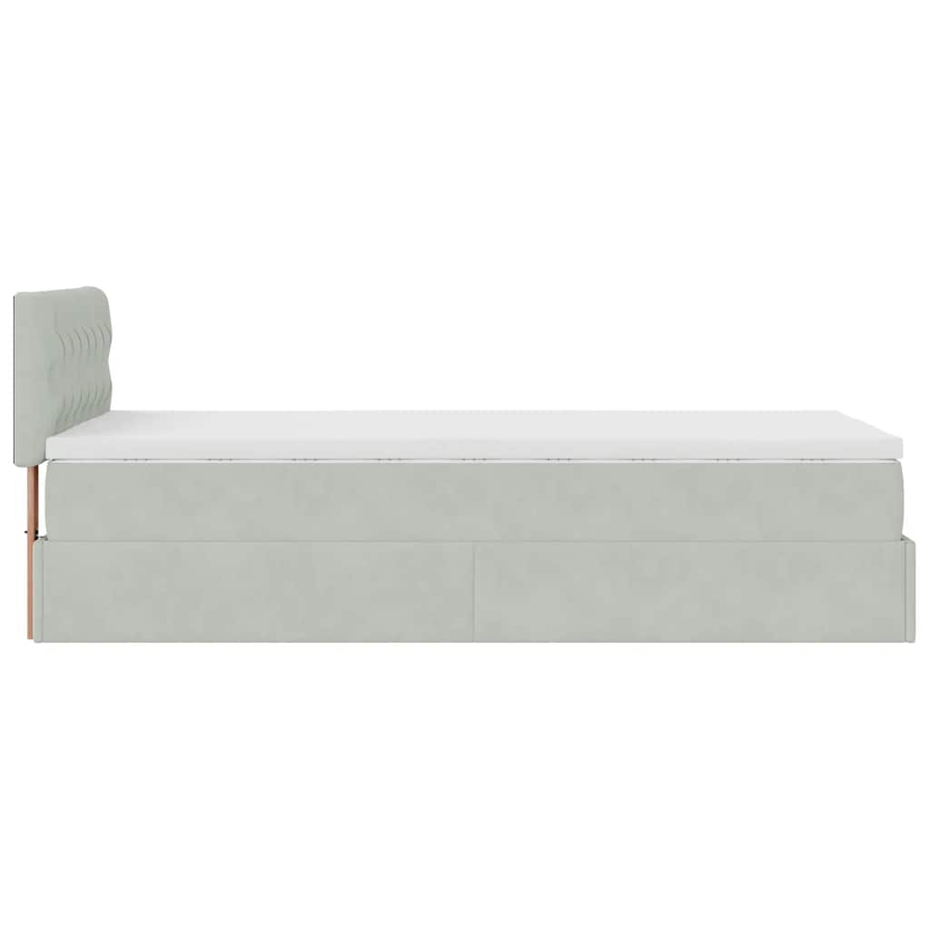 Okvir za krevet s madraca svjetlosivi 80x200 cm baršunasti