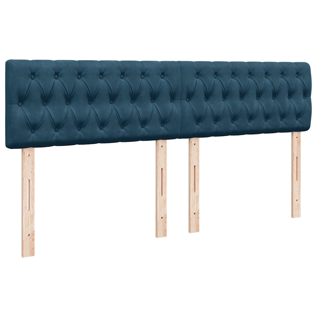 Otomanski krevet s madracem tamnoplavi 160x200 cm baršunasti