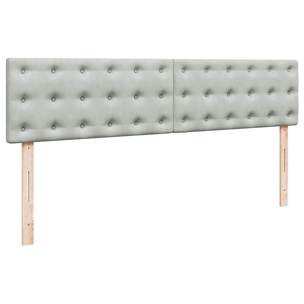 Otomanski krevet s madracem svijetlosivi 160x200 cm baršunasti