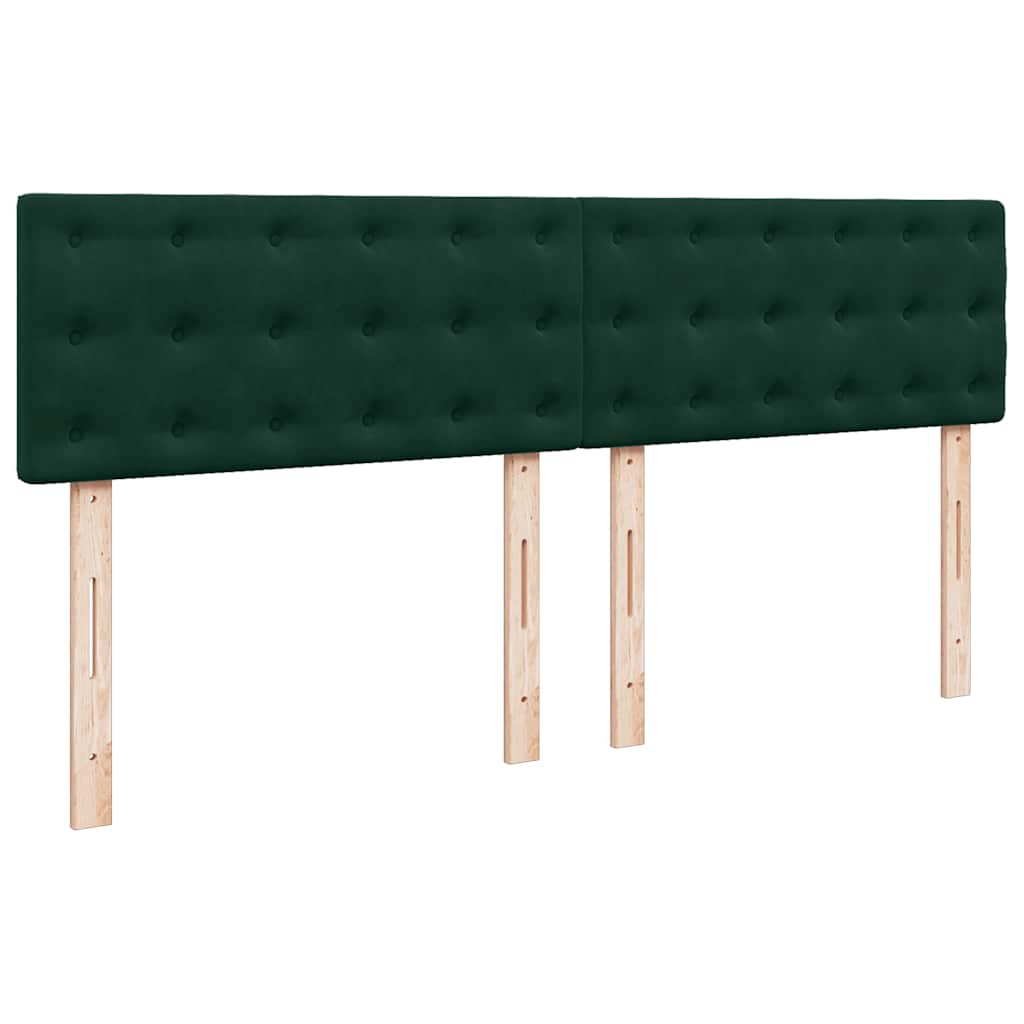 Otomanski krevet s madracem tamnozeleni 160x200 cm baršunasti