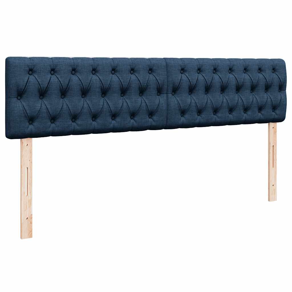 Otomanski okvir kreveta s madracima plavi 200x200cm tkanine