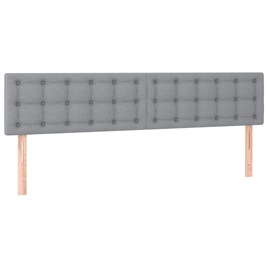 Okvir kreveta s madracima svijetlosivi 180x200cm tkanine