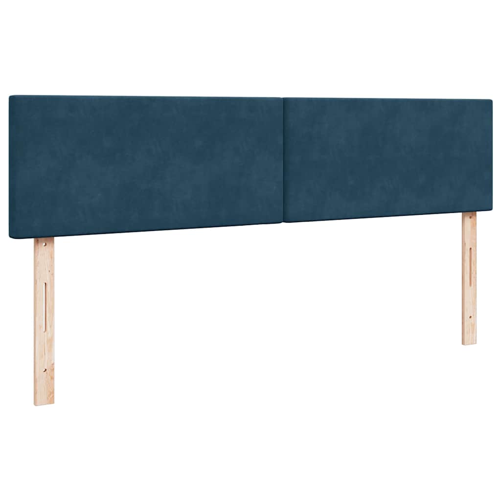 Otomanski okvir kreveta s madracima plavi 180x200cm baršunasti