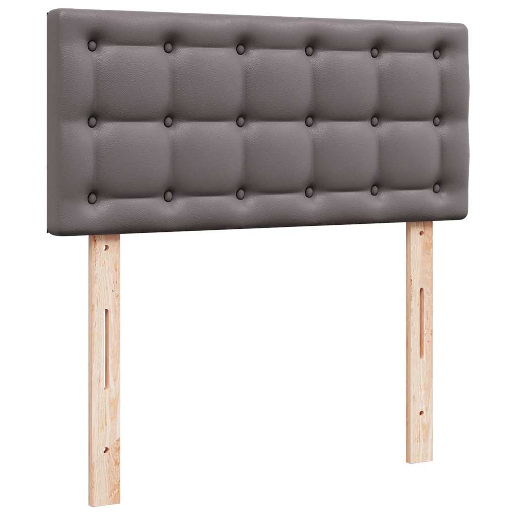 Otomanski okvir kreveta s madracem sivi 80x200cm umjetna koža
