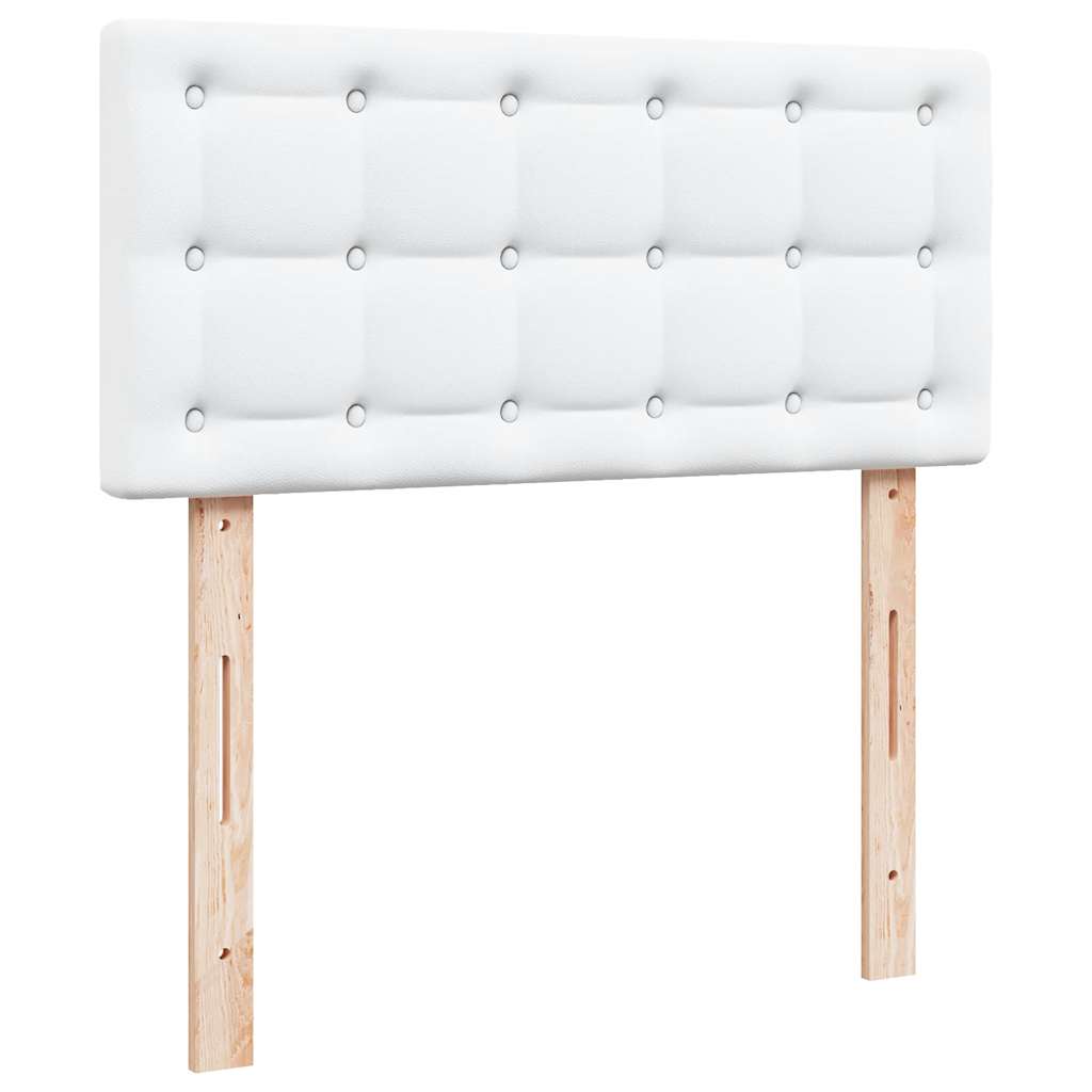 Okvir kreveta s madracem čisto bijela 90x190cm umjetna koža