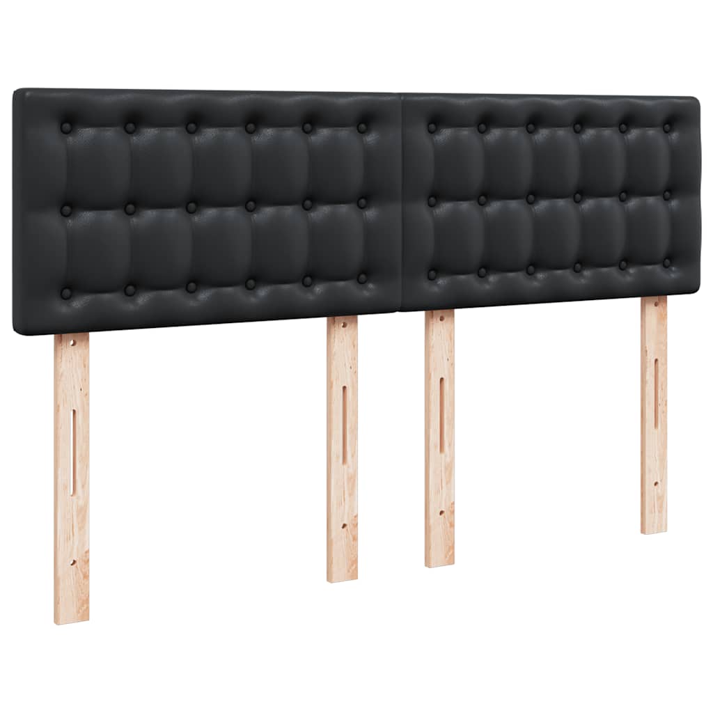 Otomanski krevet s madracima i LED crni 140x190cm umjetna koža