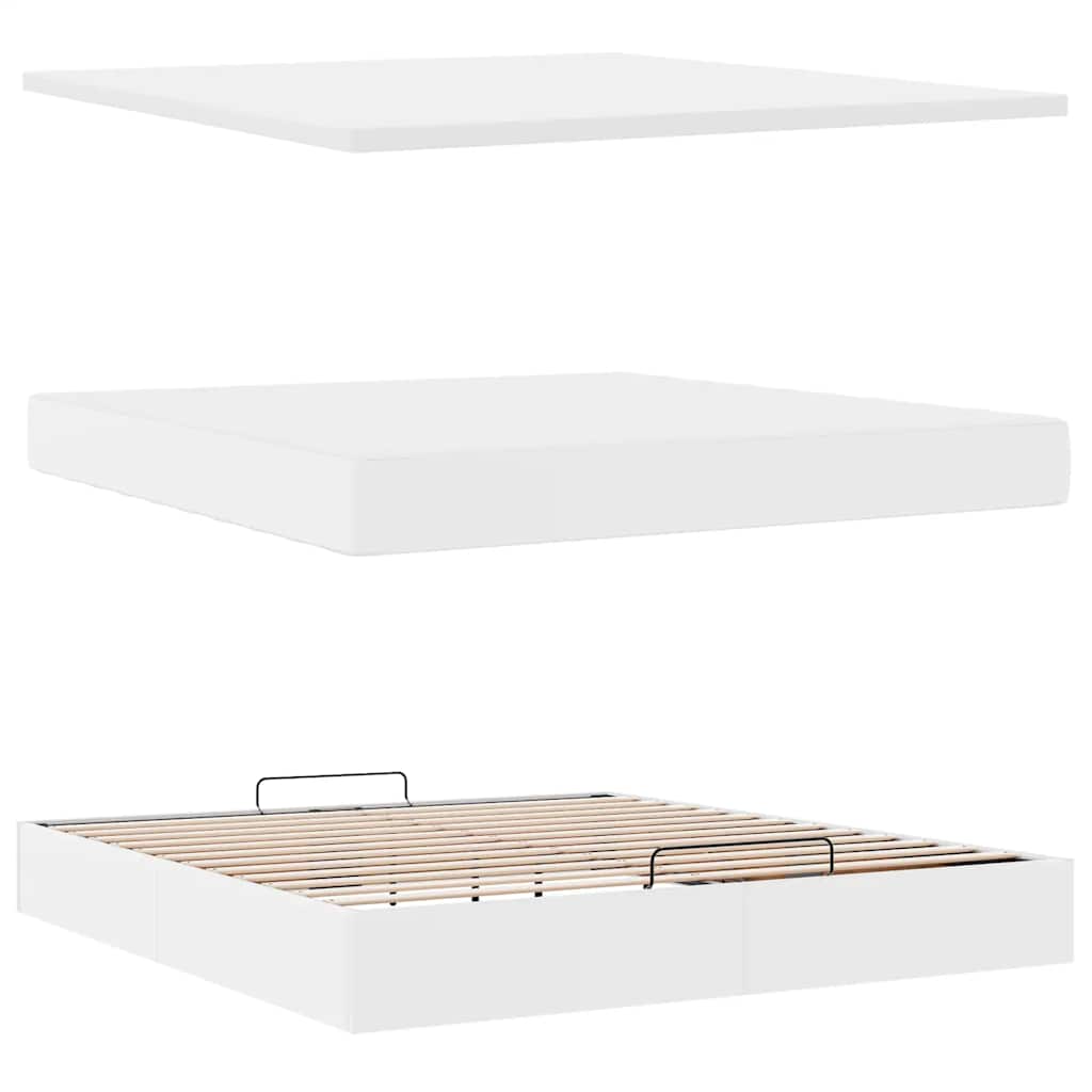 Otomanski krevet s madracima i LED 160x200cm umjetna koža