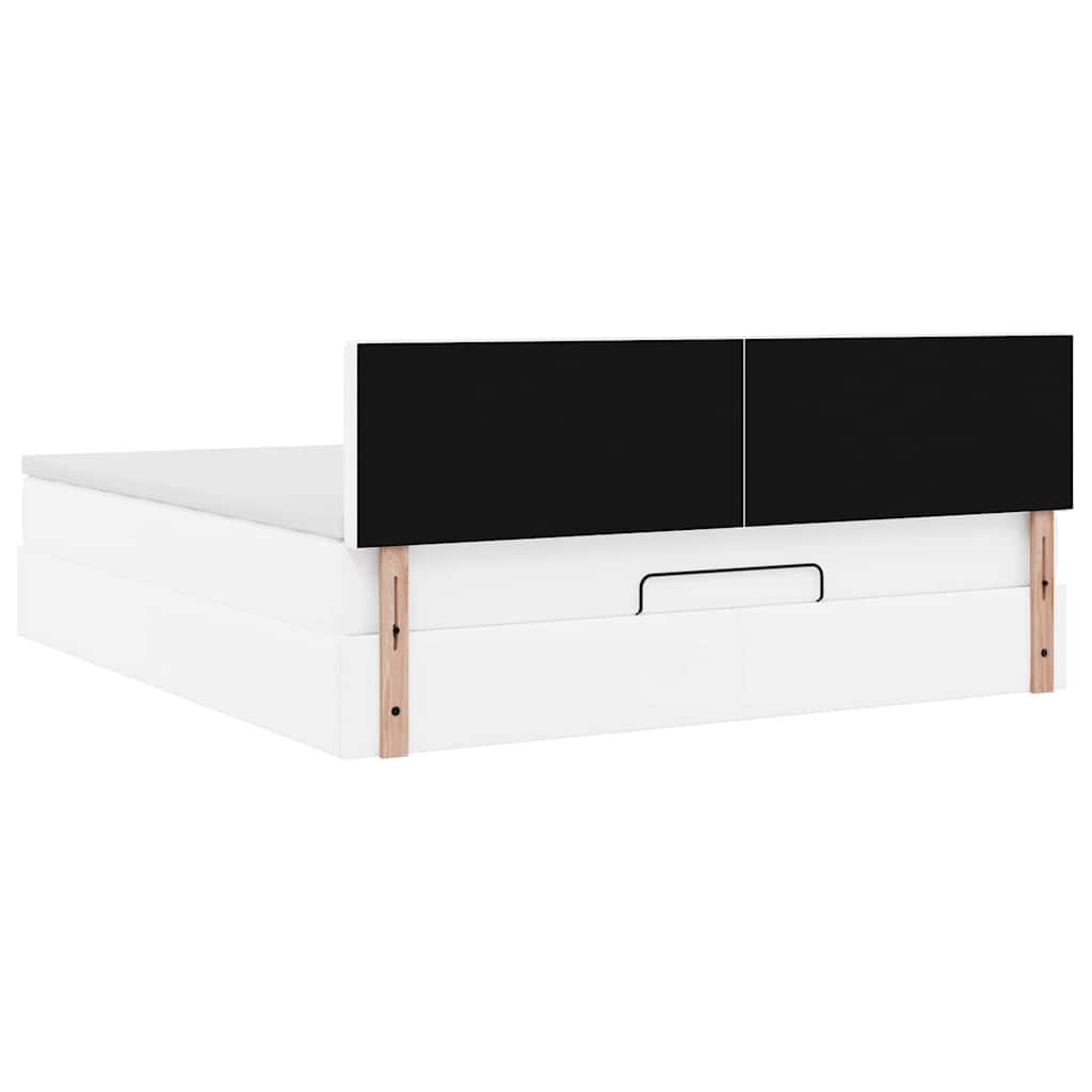 Otomanski krevet s madracima i LED 180x200 cm umjetna koža